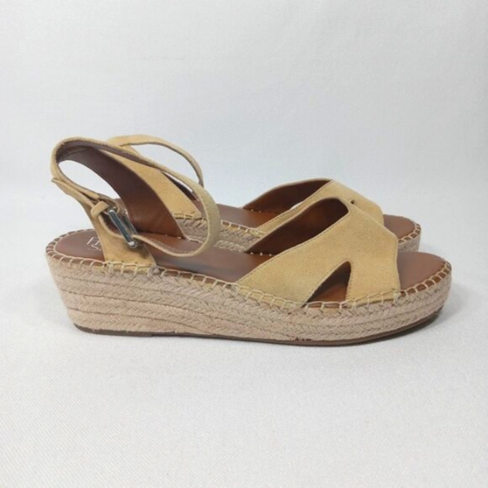 FRANCO SARTO Pela Espadrille Beige Cream Color Platform Sandal Women Size 11 M